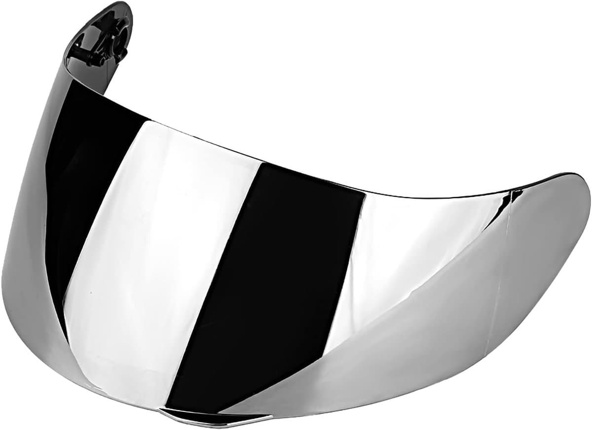 JeiibrZui Motorhelm Windscherm - PC Helm Vizier - UV-bescherming en Anti-condens Lens + Krasbestendig - 1 Item - Compatibel met AGV K1 K3 SV K5 K5-S Helmen (Zilver)