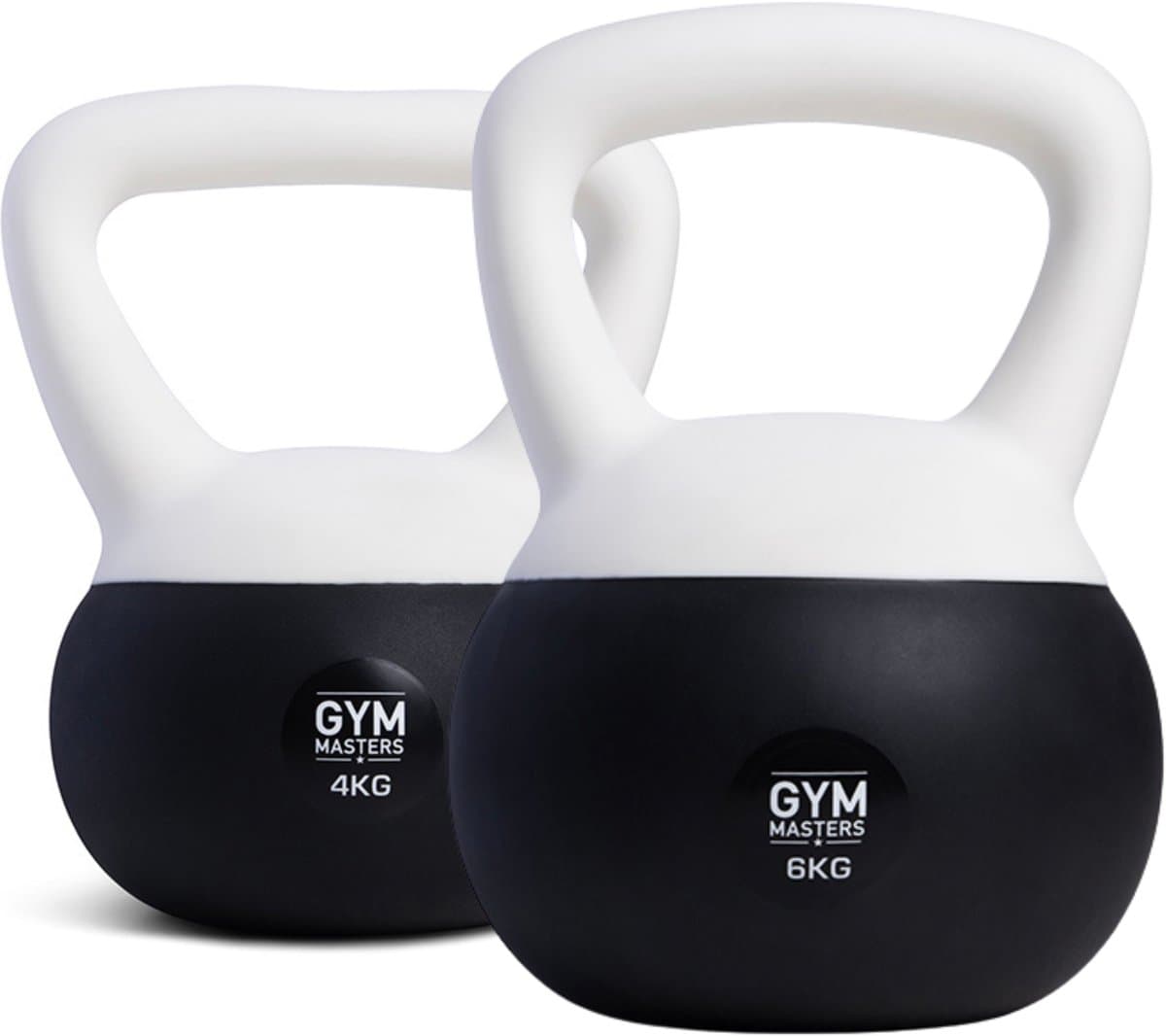 Gym Masters Zachte Kettlebell Set – 4 & 6 kg – Fitness Gewicht voor Thuis & Sportschool – Krachttraining & Cardio – Anti-Beschadiging