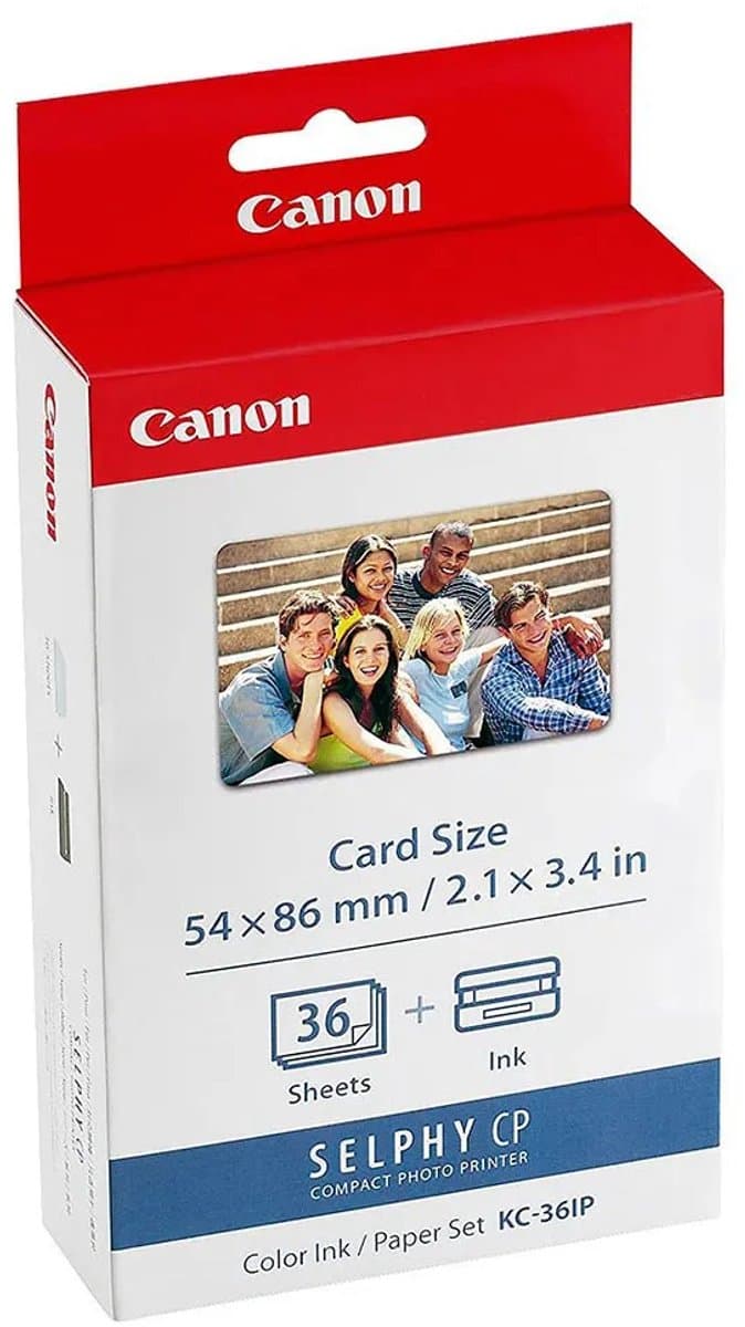 Canon KC-36IP - Instant fotopapier - Inkt/papierset - Voor SELPHY CP-printers - Origineel - cardformaat - 36 sheets