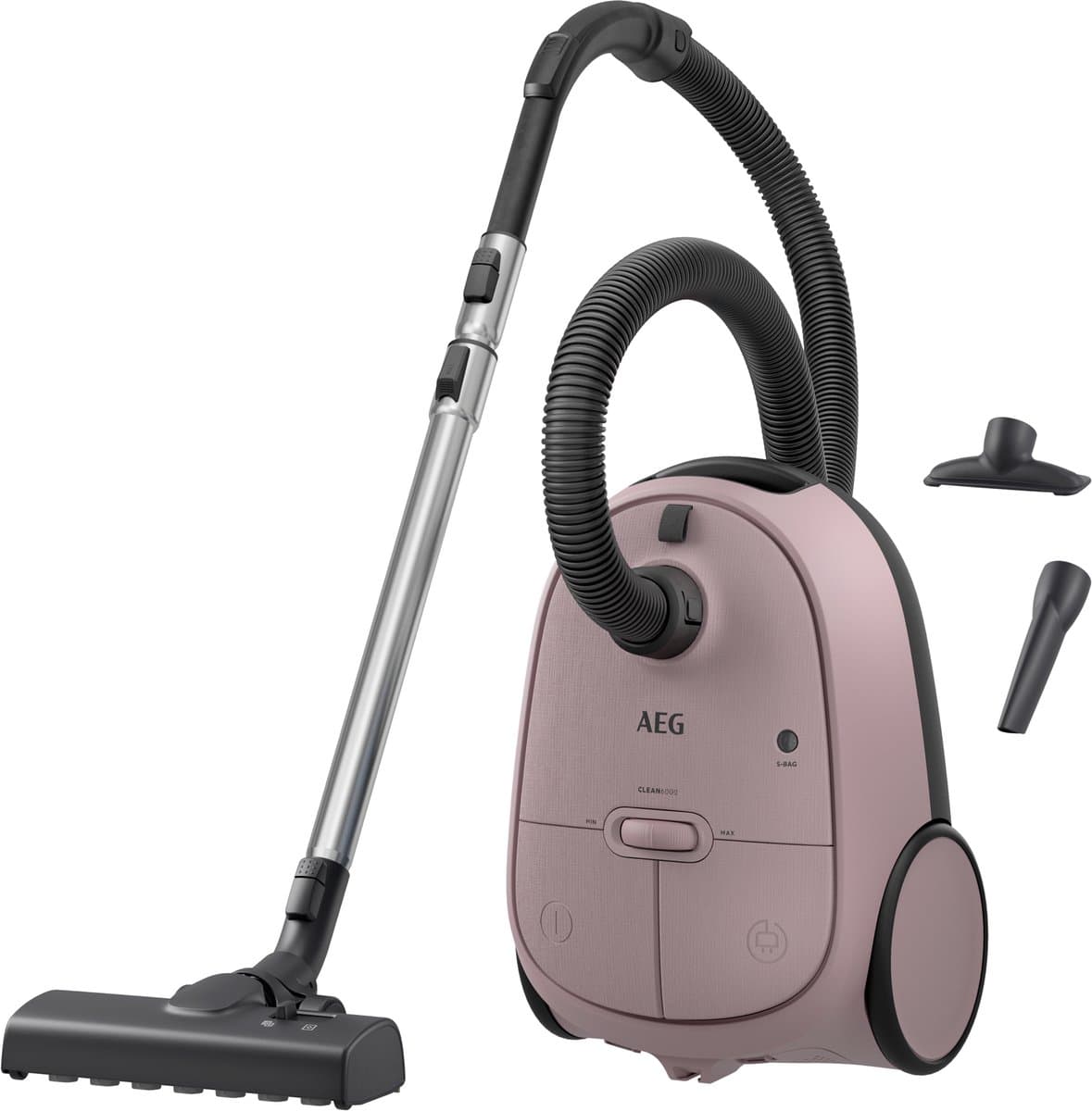 AEG AB61C1WP CLEAN 6000 - Stofzuiger met zak - Roze - Hepa filtratie - Vacuum cleaner - Alle vloertypen - 750 watt - Lang snoer 12m bereik - Compact design - 2 extra accessoires