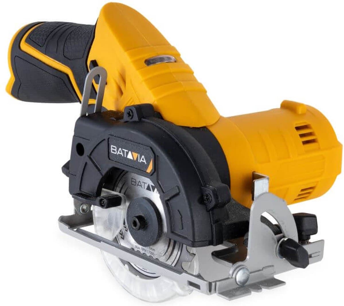 Batavia Accu 12V cirkelzaag 85 mm - Excl. Accu en Oplader - Instelbare zaagdiepte - zaaghoeken tot 45° - Geschikt voor laminaat, multiplex, OSB en MDF - Fixxpack