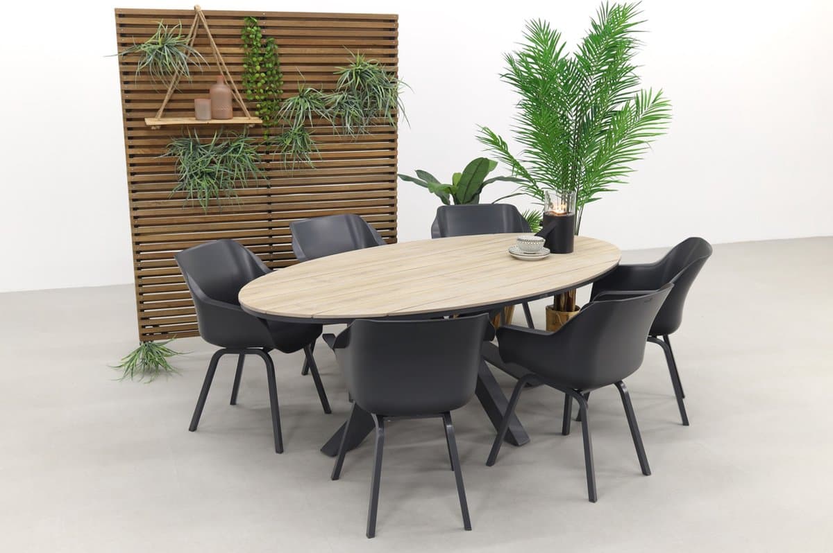 Hartman Sophie Element - Xerix / GI Edison 220 x 115 cm. tafel - ovale tuinset
