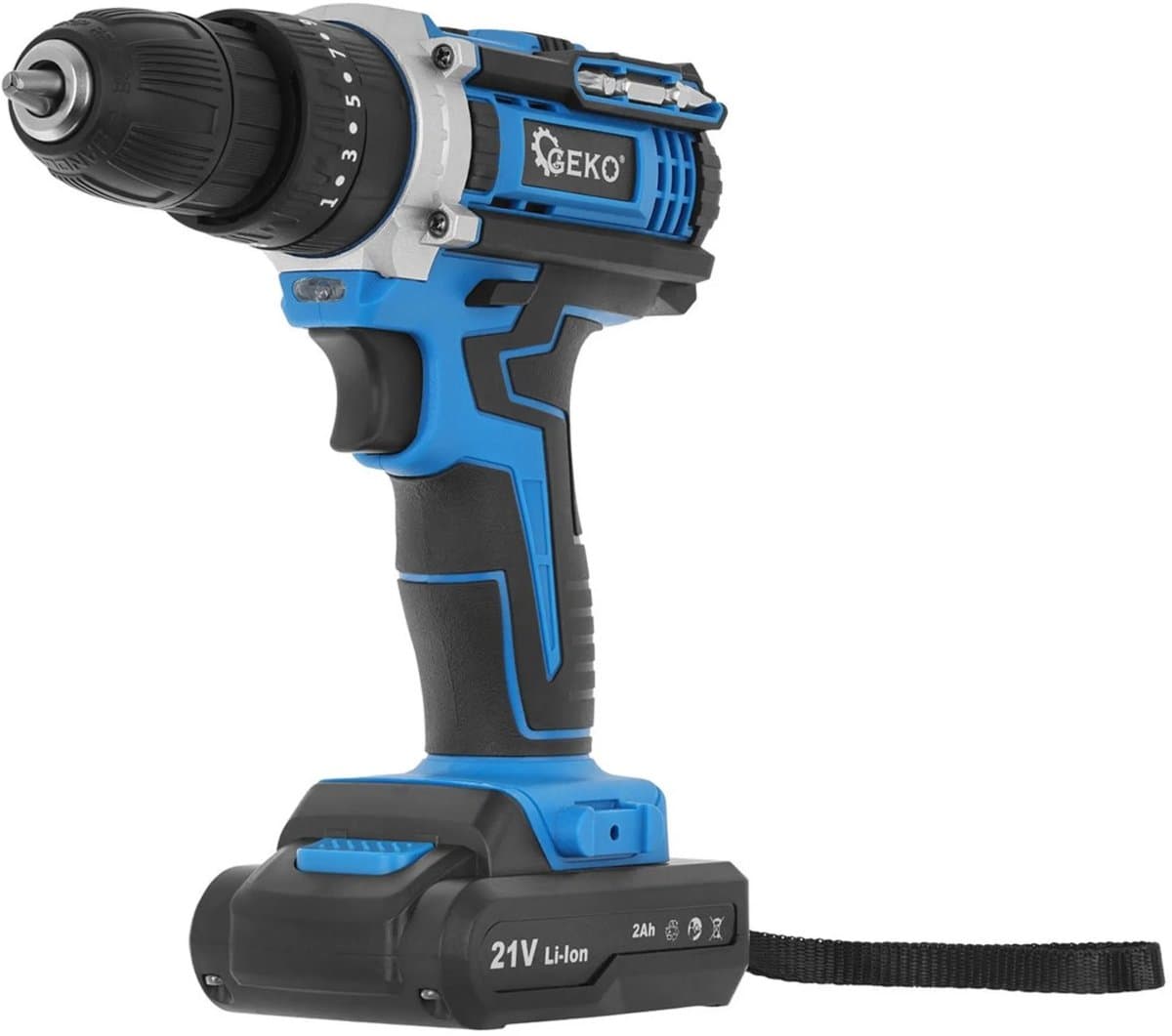 GEKO Accu boormachine met slagfunctie - 21V - 2 accu's - Compact en krachtig