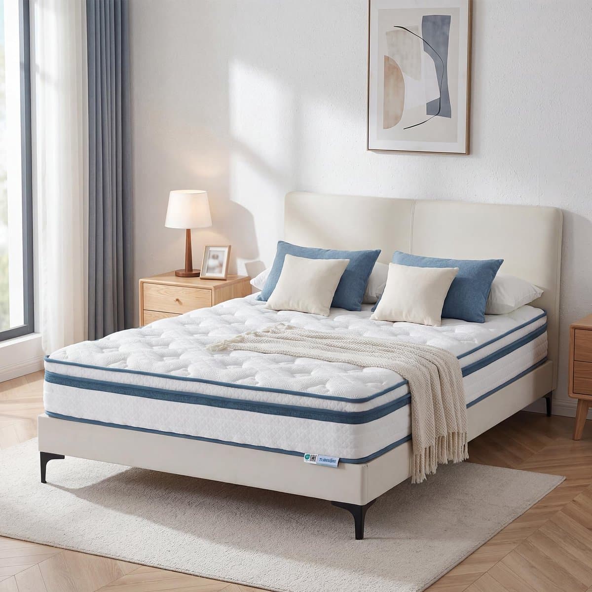LITTLE TREE Pocketvering Matras - 90 x 200 x 25 cm - Traagschuim & Lyocell Oppervlak Matras - H3 Medium Firm
