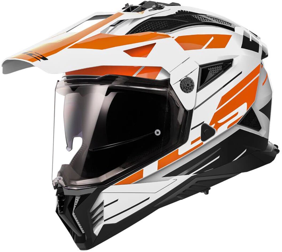 LS2 MX702 Pioneer II Namib Wit Oranje Adventure Helm - Maat XL - Helm