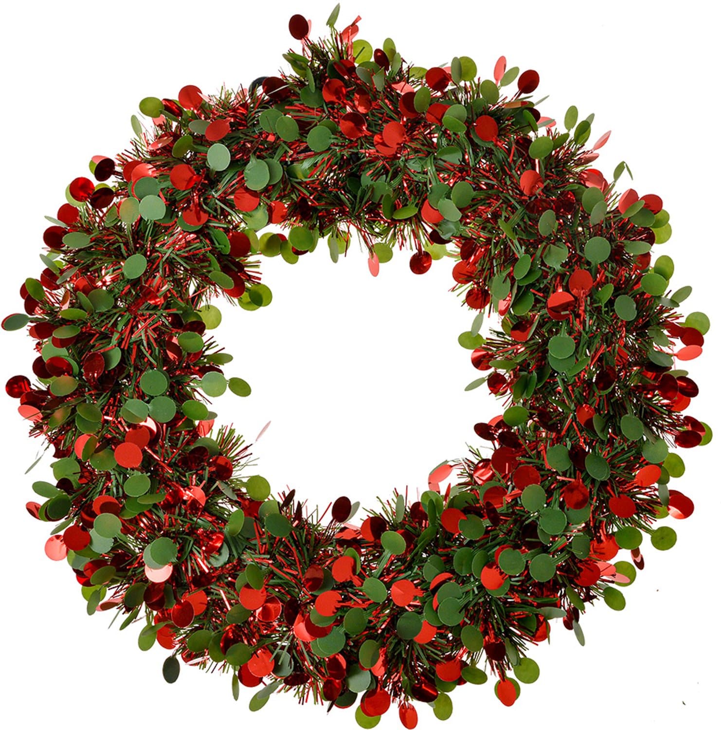 Clayre & Eef Kerstkrans Ø 30 cm Rood Kunststof