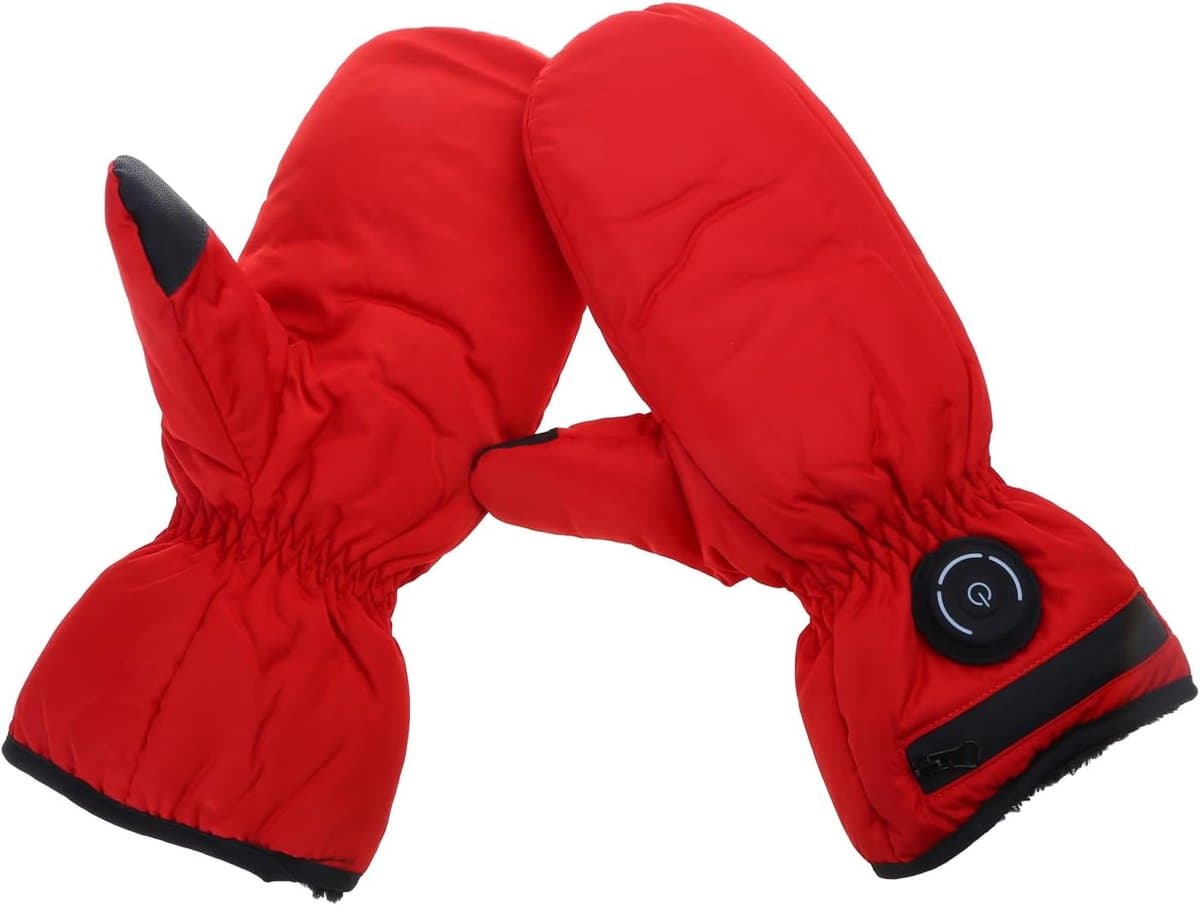 Handschoenen - Verwarmde handschoenen - Warme handschoenen - Verwarmde fietshandschoenen - Elektrische handschoenen met USB - Winter warme vingermouwen - Motorfiets - Elektrisch waterdicht - Dames skihandschoenen - Winter buiten skiën - Rood