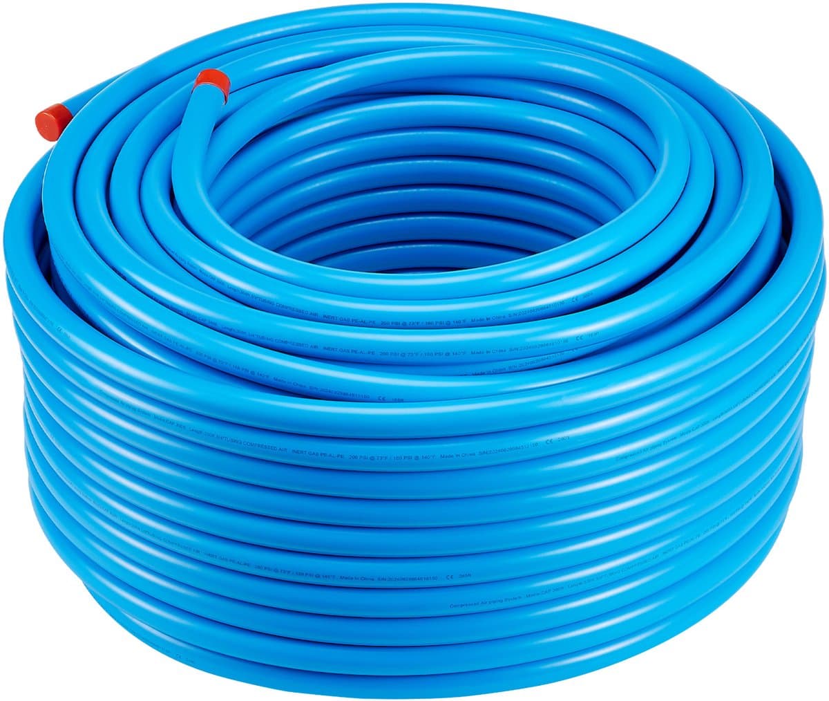 Perslucht leidingsysteem - HDPE-aluminium leidingkit - 91,44 m x 19,05 mm - Lekvrij - Drukbestendig - Eenvoudige montage - Voor luchtcompressor - Voor garage en werkplaats - Blauw