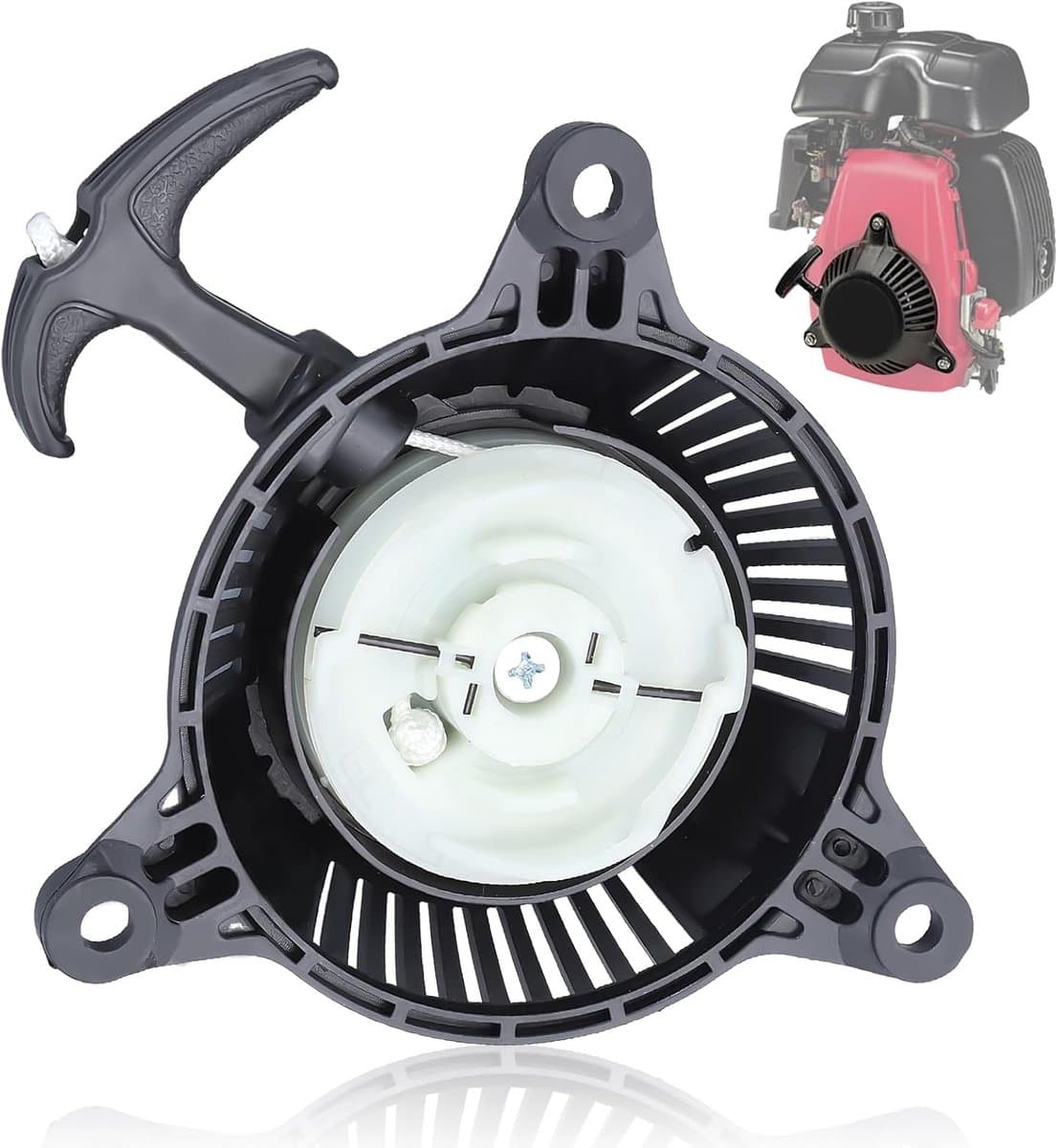 Geschikt voor Terugslagstarter 28400-ZM7-003 - Terugslagstarter past op Honda GXH50 GXV50 WX15 4-taktmotor, grasmaaier, pitbike, buggy, benzinescooter, trekstarter, vervangen 28400-ZM7-003