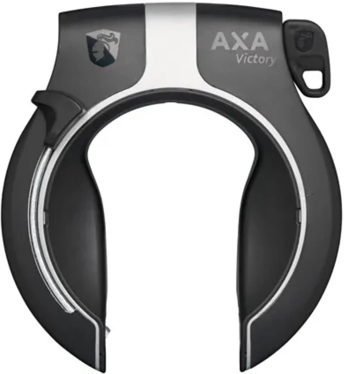 AXA Victory Frameslot – ART 2 fietsslot – Met Plug‑in mogelijkheid – Extra sterk gehard staal – Multi‑bevestiging – Beveiligingsniveau 14 – Zwart/Zilver