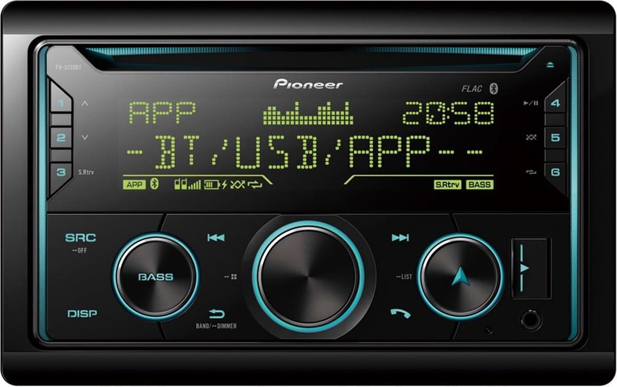 Pioneer FH-S720BT 2-DIN CD Bluetooth Autoradio met USB