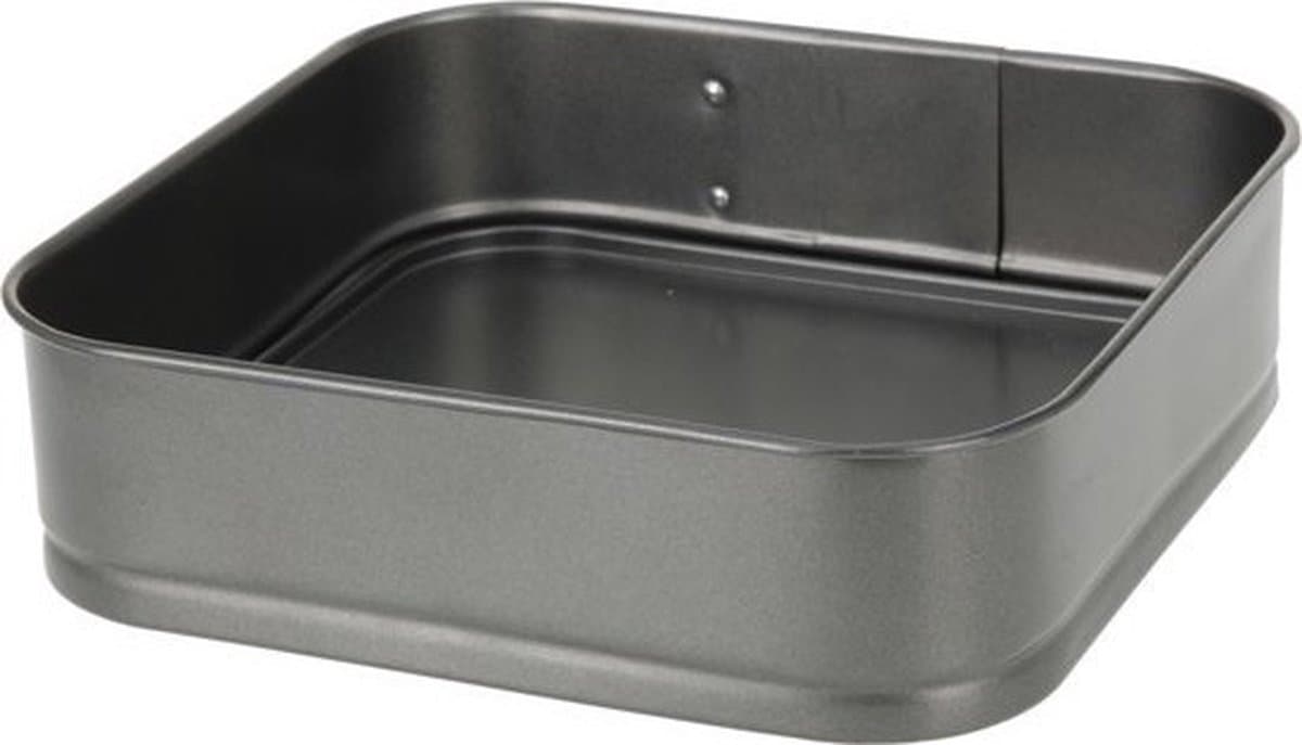 2x Vierkante springvorm/bakvorm 24 cm - Met anti-aanbak laag - Springvormen voor o.a. cakes en brownies