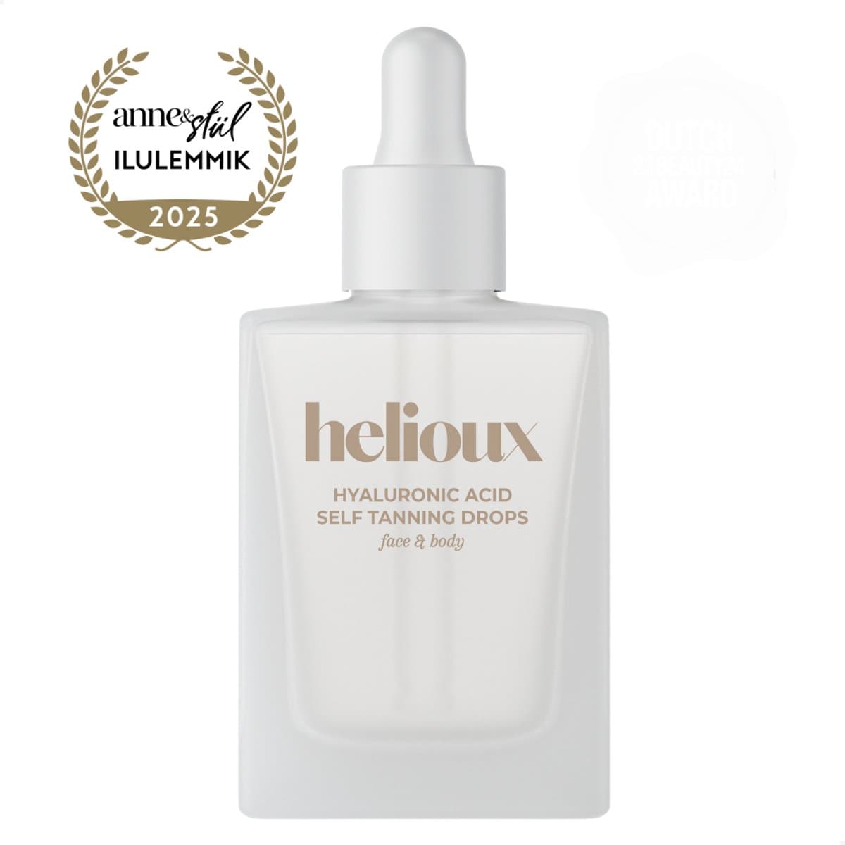 Helioux® Zelfbruiner Druppels - Hyaluronic Acid Self Tanning Drops - Magic Drops - Lichaam & Gezicht - Award Winning Zelfbruiner Druppels