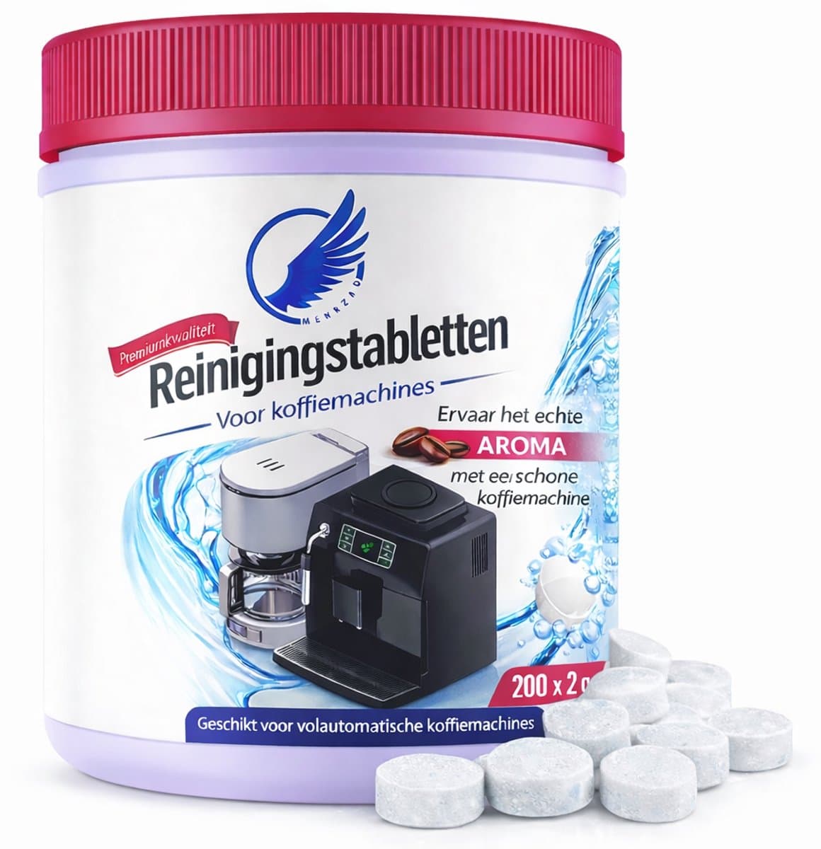 Reinigings tabletten koffiemachine - 200 stuks 2 gram - Universeel - Voor Jura - Siemens - Philips - Bosch - Krups - Delonghi