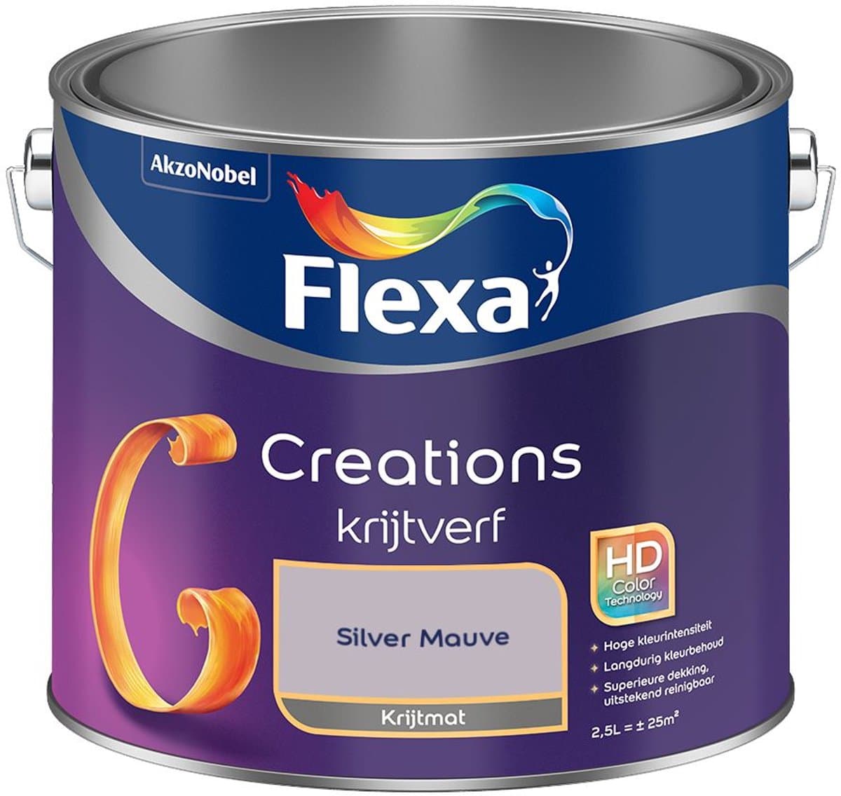 Flexa - Creations Muurverf Krijt - Silver Mauve - Mengverf - 2,5 L