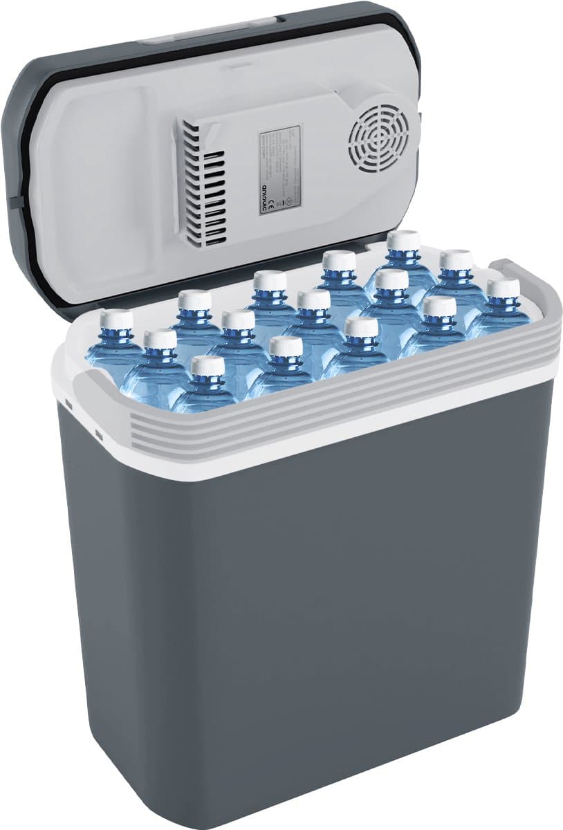 Auronic Koelbox Elektrisch 12V en 230 volt - 20L - Camping Koelkast - Auto - Koelen en Verwarmen - Frigobox - Grijs