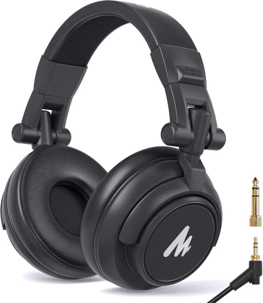 Maono MH601 DJ Koptelefoon met draad - Studio Koptelefoon - Over Ear - Hoofdtelefoon - Zwart