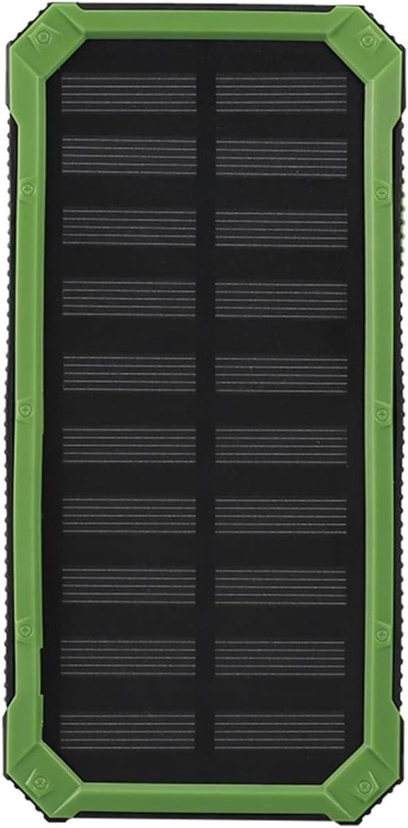 Draagbare Zonne-energie Oplader Powerbank 20000mAh Grote Capaciteit Snel Opladend Batterijpakket voor Thuis, Reizen en Kamperen - DIY-set Dual USB Mobiele Zonne-energiebankbehuizing - Groenteprint