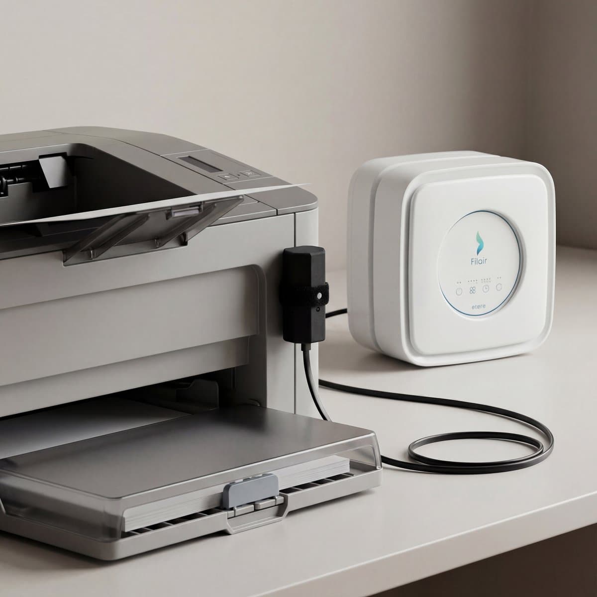 Filair Luchtreiniger - Met Print link - 3 in 1 filter - Luchtreinigers met Hepa Filter - Air Purifier - 36m² - Wit