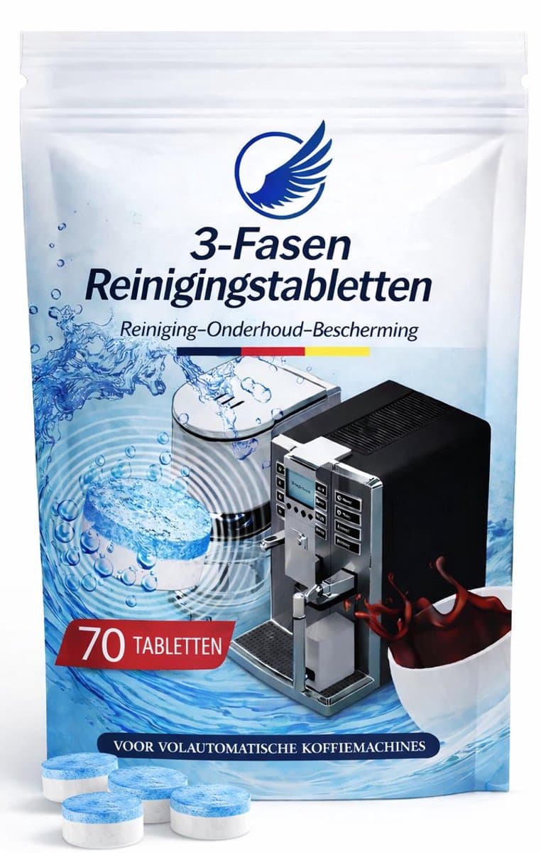 70 Reinigings tabletten Koffiemachine – 3.5g 3 Fasen – Extra Sterk - Geschikt voor Jura, Siemens, Bosch, Philips, De’Longhi & Krups
