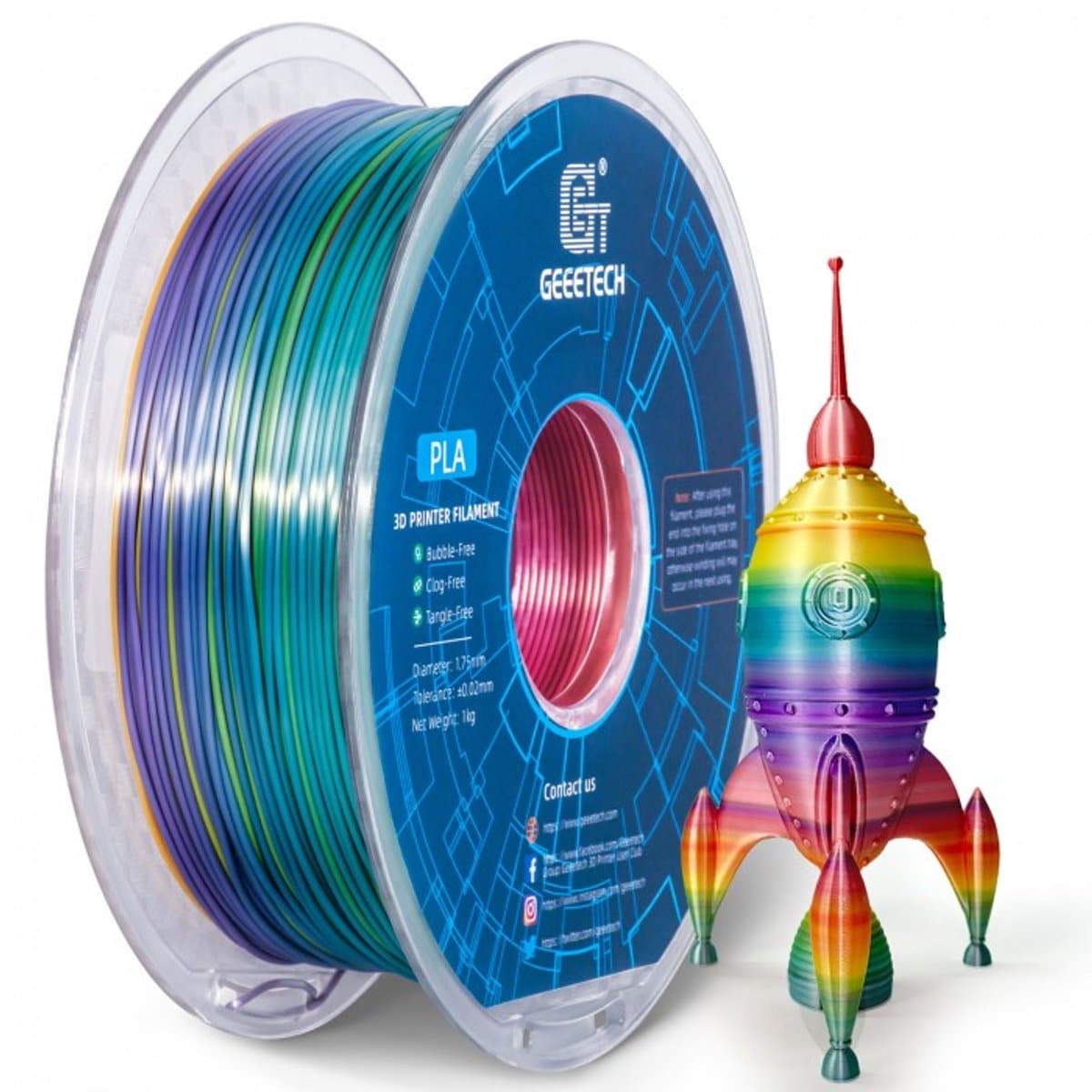 Geeetech - PLA Silk Rainbow (1.75mm - 1kg)