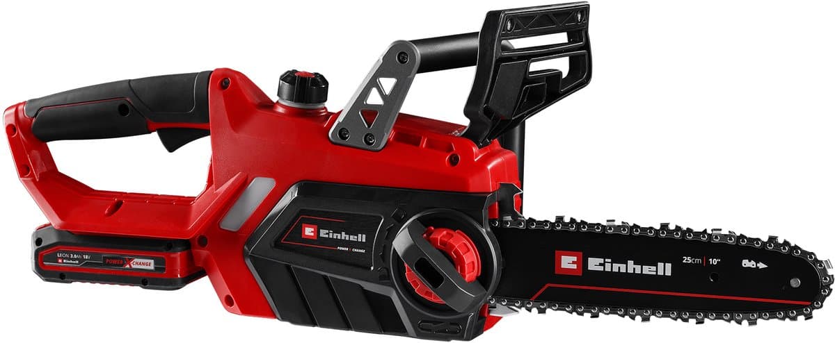 Einhell Accu Kettingzaag GE-LC 18/25 Li Kit - Power X-Change - 18 V/3.0 Ah/Li-Ion - Zwaardlengte: 25 cm - Max. Zaaglengte: 23 cm - Incl. 1x 3.0 Ah Accu en lader