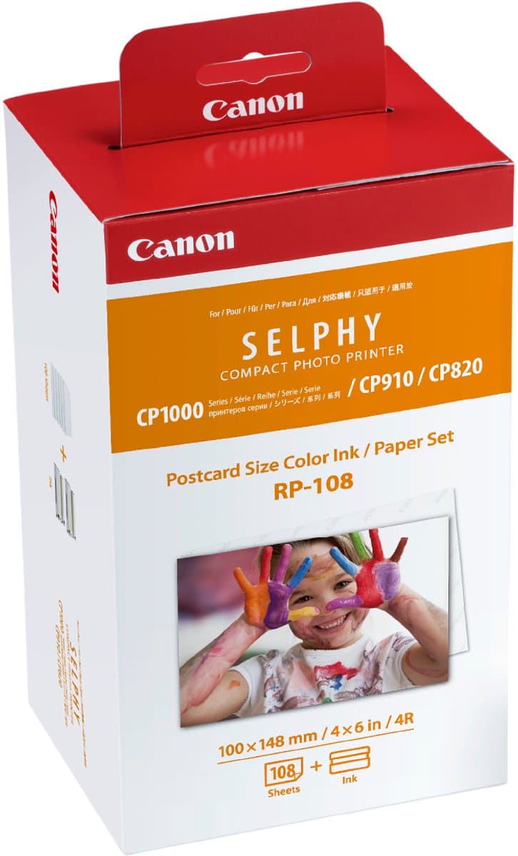 Canon RP-108 - Instant fotopapier - Inkt/papierset - Voor SELPHY CP-printers - Origineel - 10 x 15 cm formaat - 108 sheets