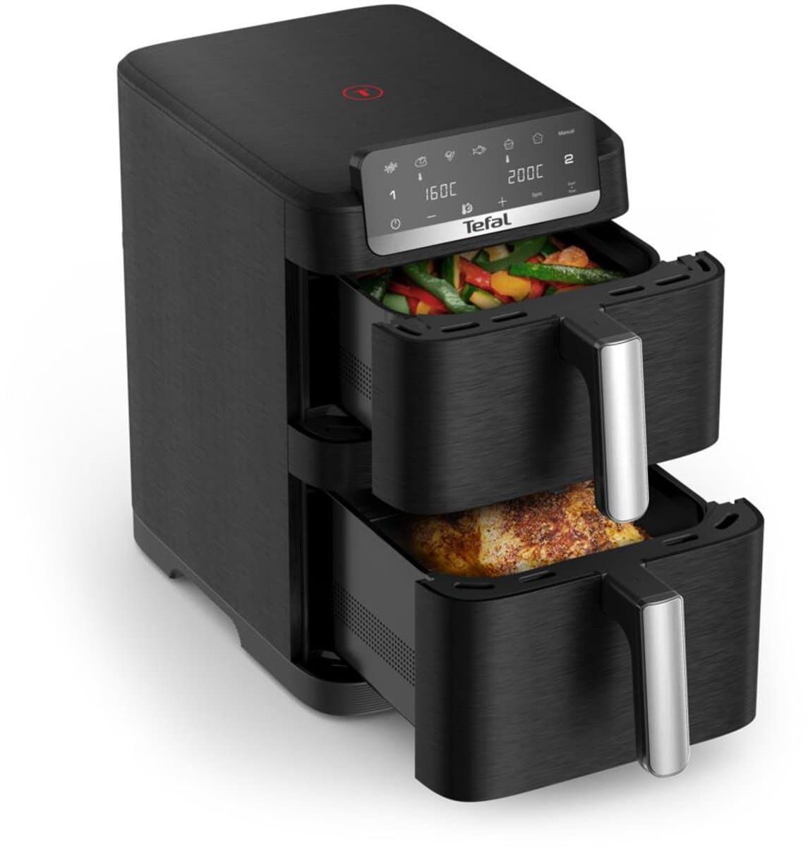 Tefal Easy Fry Crispy Stack EY7528 - Dubbele Airfryer - 10L - 6 automatische programma's - Geschikt voor 6 personen
