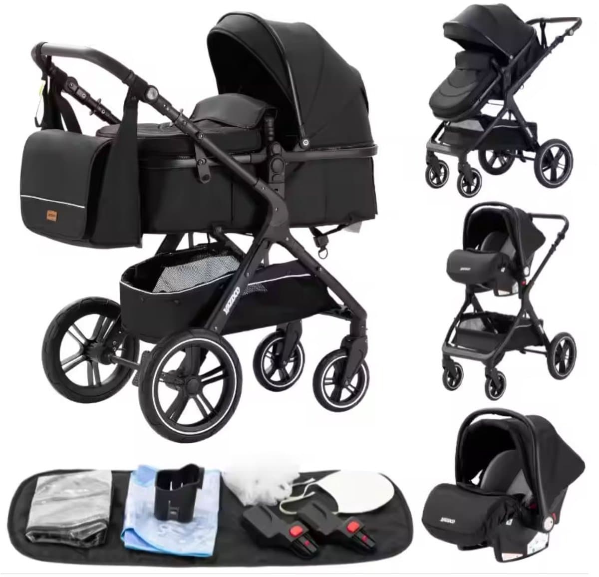 buggy - kinderwagen 3 in 1 - Draagbare Reizen Kinderwagen Aluminium Frame Opvouwbare Kinderwagens Hoge Landschap Auto voor Pasgeboren Baby