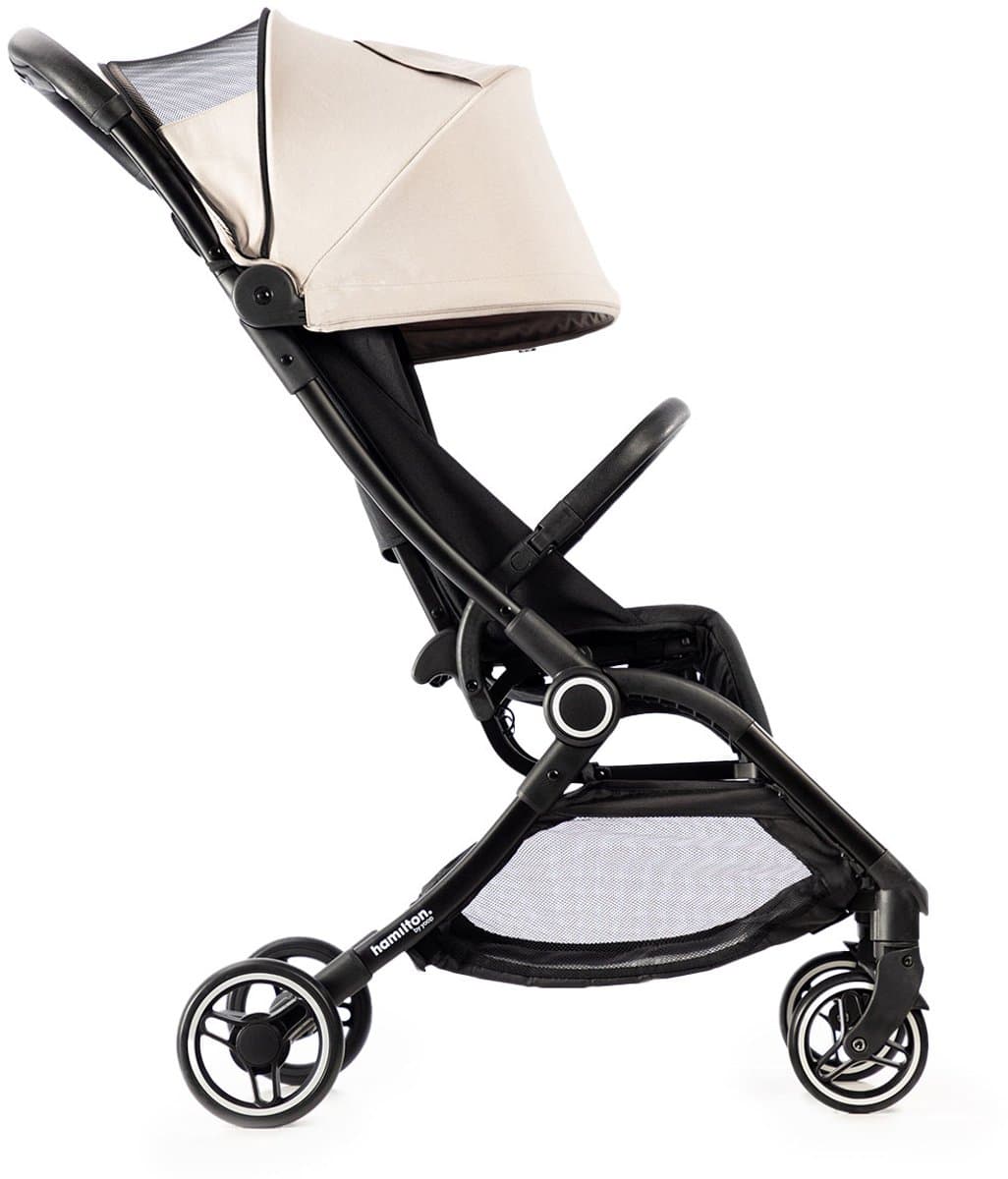 Hamilton by Yoop S2 Lichtgewicht Buggy - MagicFold - Tot 22 kg - Compacte Reisbuggy - Bekerhouder en Reisband - Beige