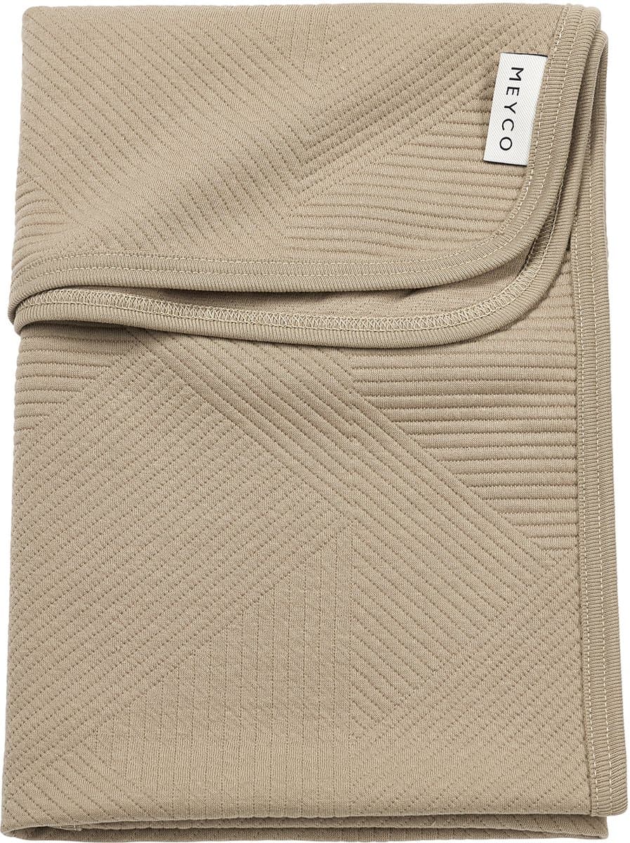 Meyco Baby Jacquard Ledikant Deken - Taupe - 100x150cm - 0.5 TOG
