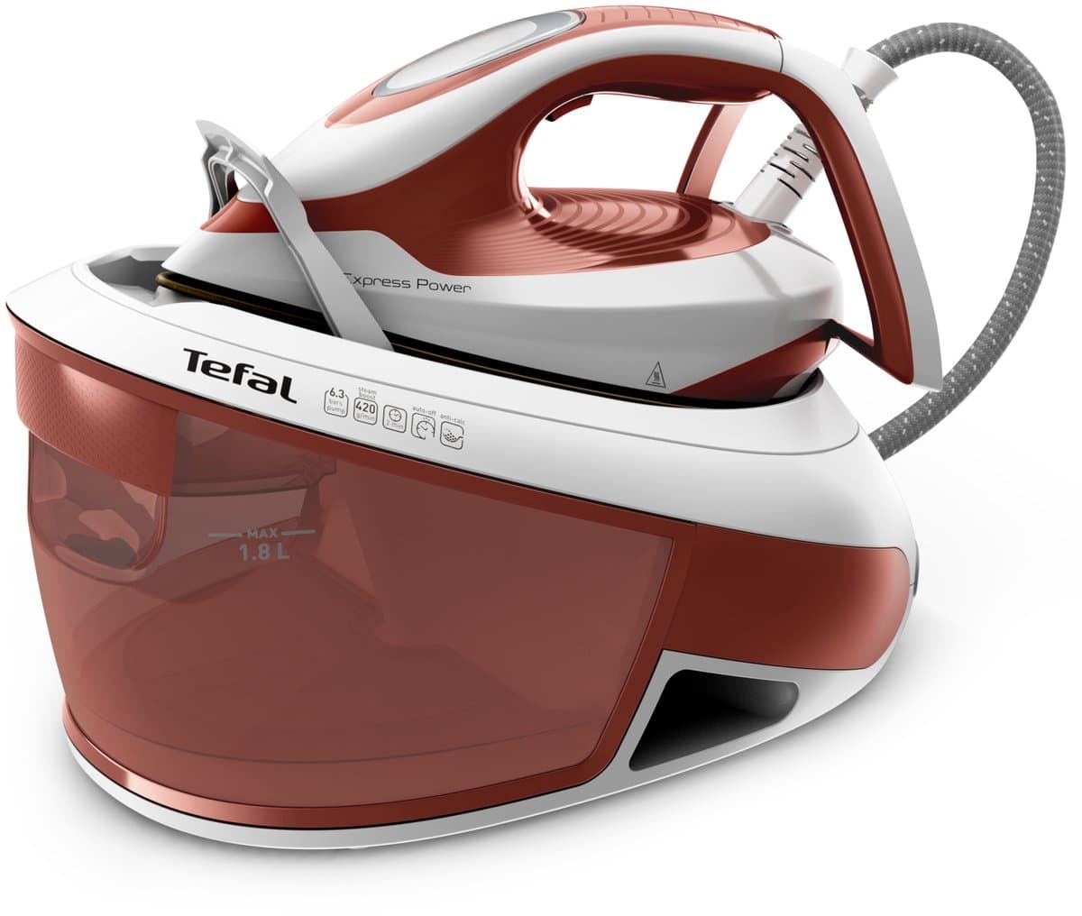 Tefal Express Power SV8110 - Stoomgenerator - 6.3 Bar - 120 g/min Stoomafgifte - Anti-Kalk - Snel Opwarmen