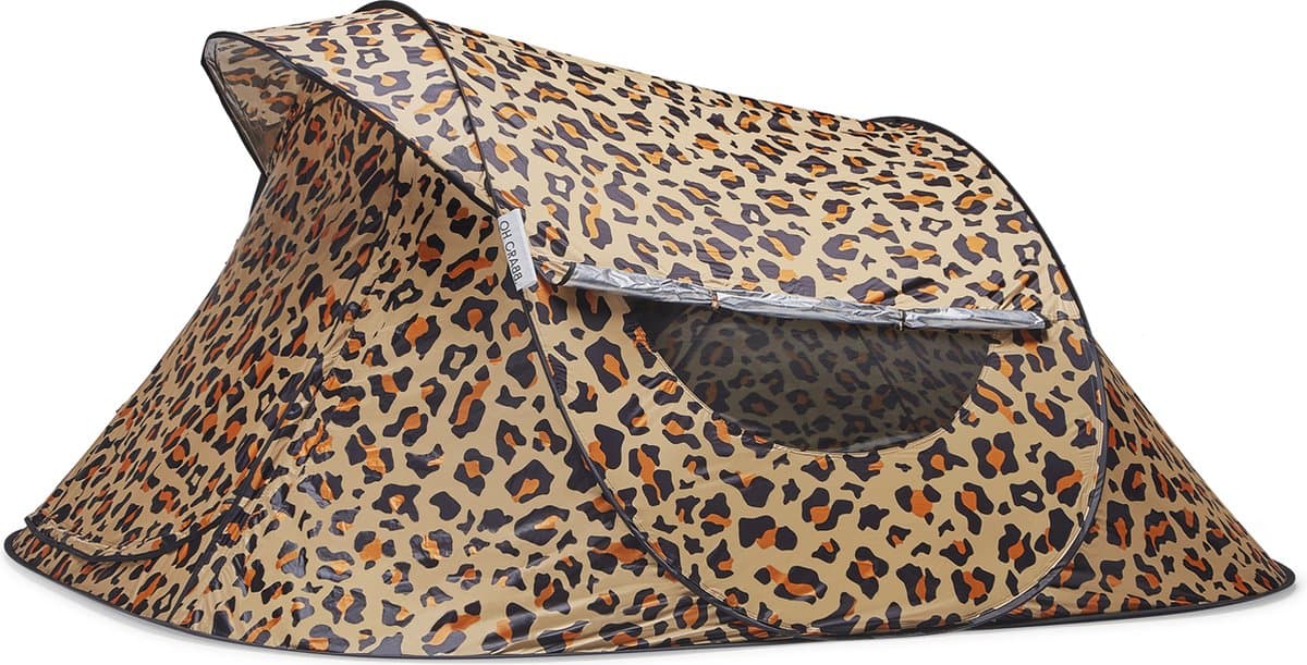 Oh Crabb pop up tent - festival tent - speeltent - ruime 2/3 persoons tent - 215x253 cm - panter, jungle - lichtgewicht - festival, camping en kindertent