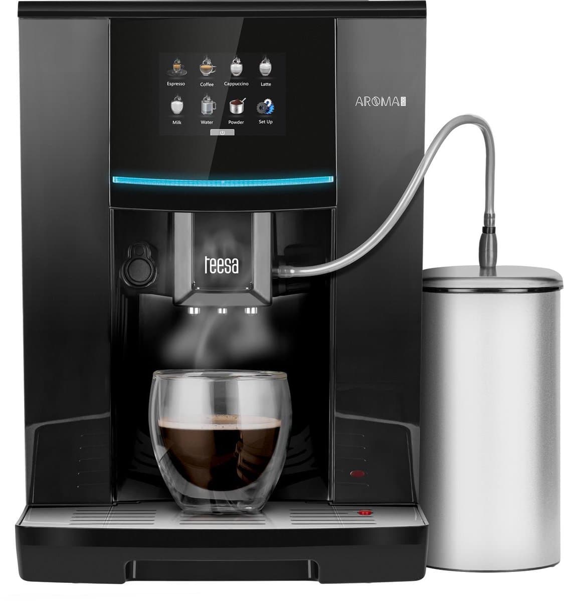 Teesa TSA4008 - Volautomatische espressomachine AROMA 800, met melkreservoir, zwart