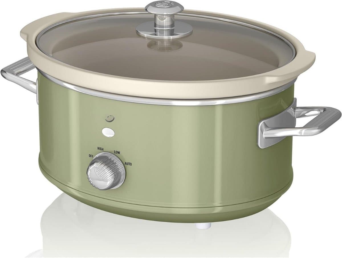 SCH® Slowcooker met timer - Slowcooker - Crockpot - Groente - 27cm x 34cm x 22cm