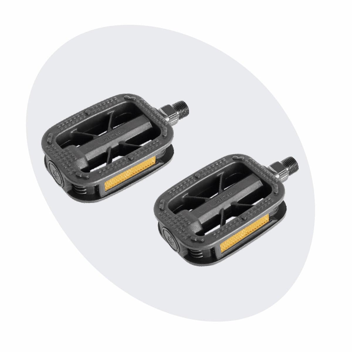 Voltano Antislip E-bike Fietspedalen 421125 Zwart - Universeel - Reflectoren- Trappers Fiets
