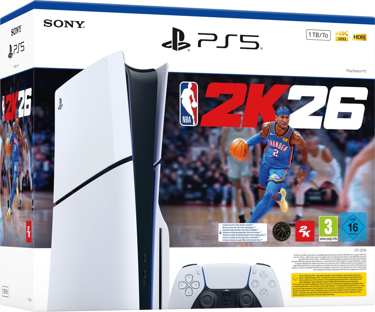 PlayStation 5 - Disc Edition - Slim - NBA 2K26 bundel