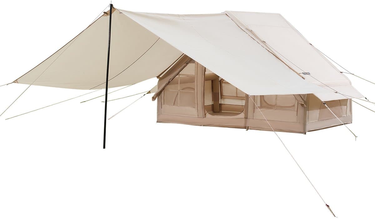 VEVOR Opblaasbare Tent 3-5 Persoons Glamping Tent met Pomp Luifel 3x2x2m
