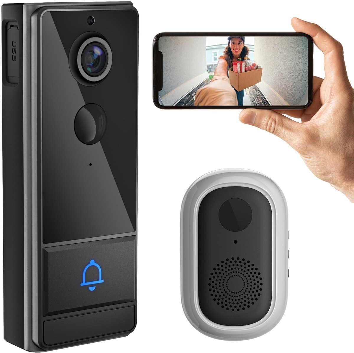 Slimme videodeurbel HD huis videodeurbel WiFi videodeurbel