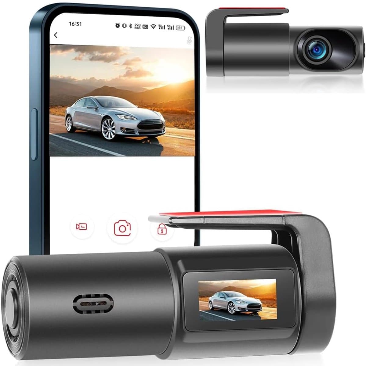Dashcam voor auto voor en achter – Dual dashcam – Voor- en achtercamera – Autocamera – Full HD dashcam – Dashcam met nachtzicht – Dashcam met bewegingssensor – Groothoeklens – Parkeermodus – Loop recording – Dashcam met SD-kaart