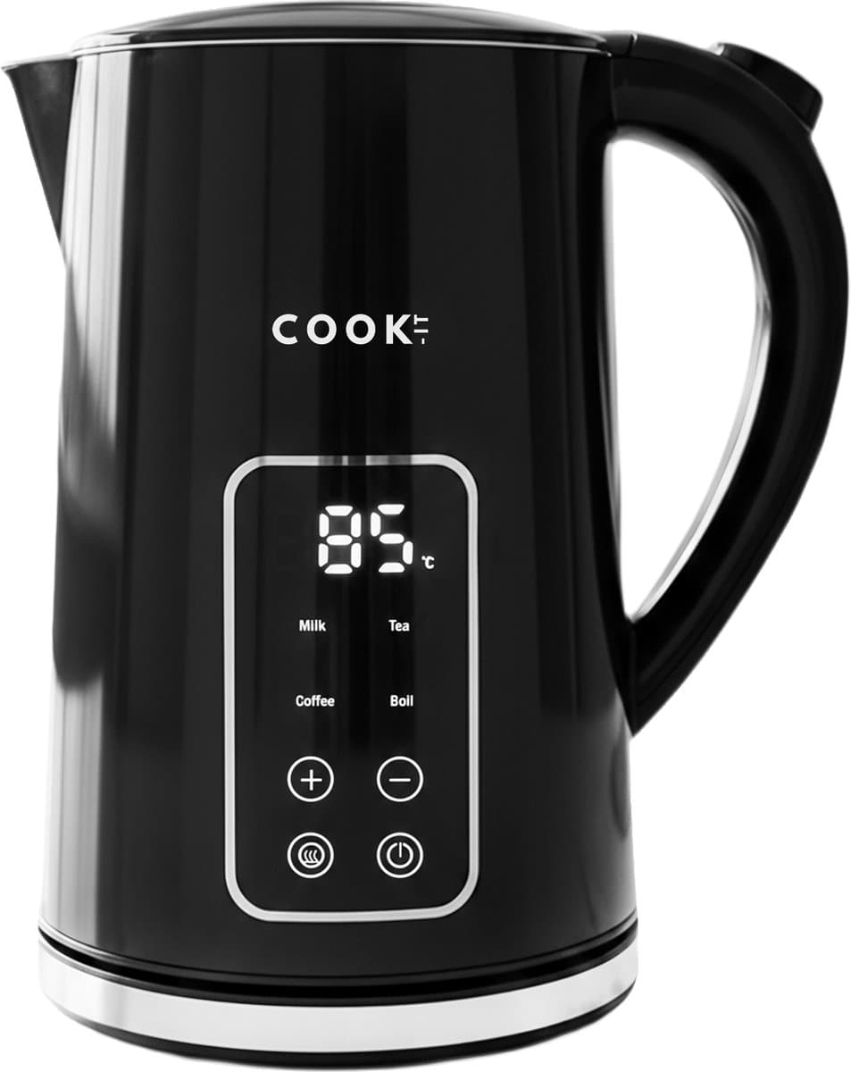 COOK-IT Waterkoker - LED Touchscreen - Instelbare Temperatuurregeling - Waterkokers - 1.7L - Elektrisch - Cool Touch
