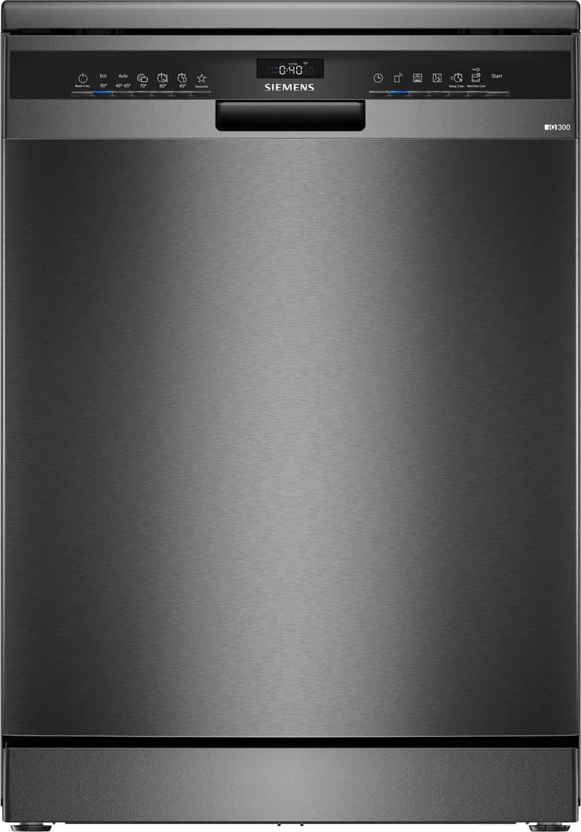 Siemens SN23EC22AE - iQ300 - Vrijstaande vaatwasser - 60 cm - Energielabel A - Home Connect - Geborsteld zwart staal, anti-fingerprint