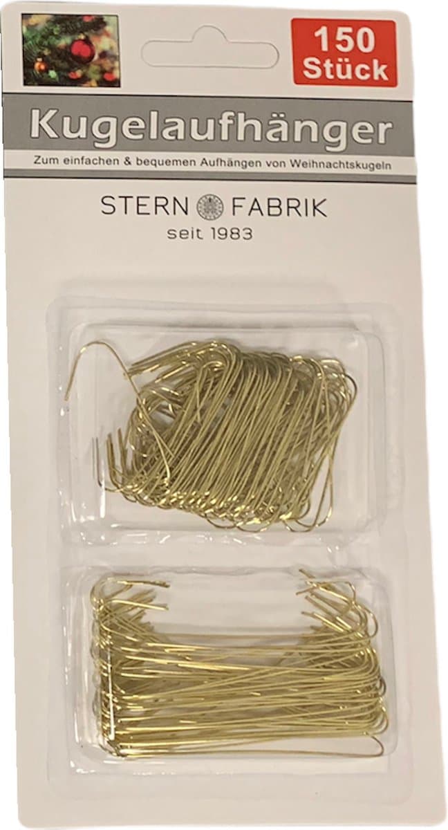 Kerstbalhaakjes - haakjes voor kerstballen – kerstboom kerstballenhaakjes goud – 150 stuks