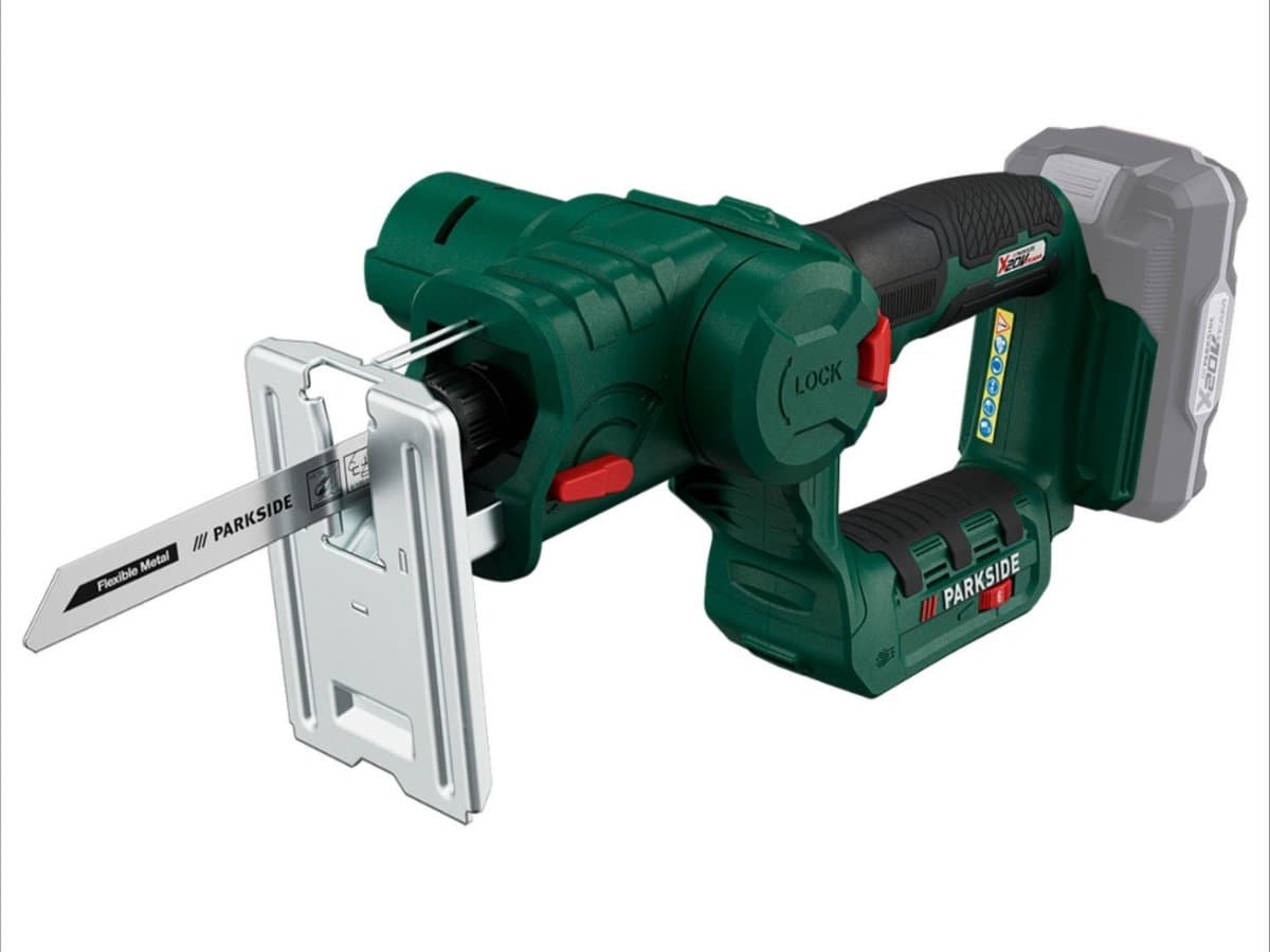 PARKSIDE® Combiapparaat Accu- decoupeerzaag / reciprozaag 20V zonder accu en lader - 2-in-1-apparaat: precieze zaaggeleidingen en flexibel zagen met verstelbare zaagkop