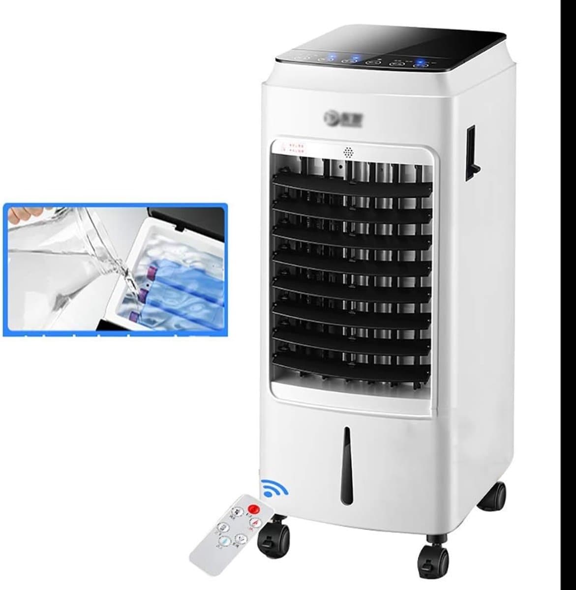 Mobiele airco 7000 BTU 3-in-1 Klasse A draagbare airconditioning met afstandsbediening 24-uurs timer 5L tank tot 90m²