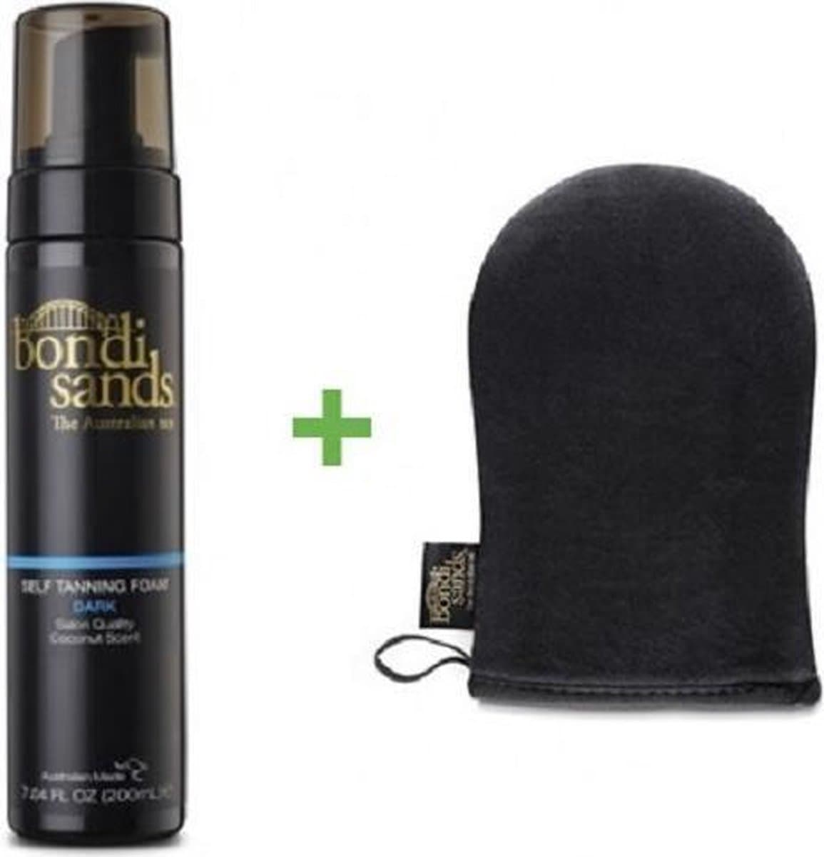Bondi Sands Self Tanning Foam Dark & Application Mitt Promopakket - Zelfbruiner verrijkt met aloë vera - Heerlijke kokos-geur