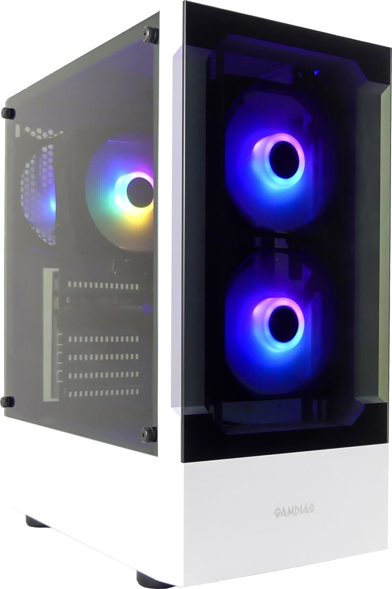 AMD Ryzen 5 7600X RGB DDR5 High-End RX 7600 8GB Game PC Wit / Gamdias ELITE E3 WHITE Gaming Computer - 16GB RGB RAM - 1TB M2.0 SSD - WIFI