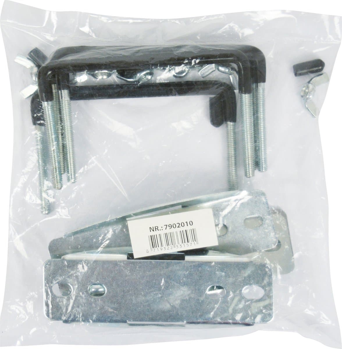 Twinny Load Dakkoffer bevestiging set - Extra Montageset - Voor Twinny Load dakkoffers - Met vier U-beugels – Breedte 10cm & hoogte 5cm - Inclusief vleugelmoeren en onderplaten