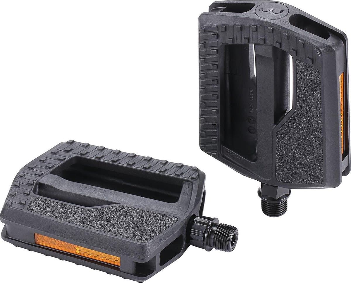 BBB Cycling EasyBase 2.0 Fietspedalen - Antislip - Trappers voor Stadsfiets & E-bike - Met Reflector - Zwart - Trappers Fiets - Flat Pedals - BPD-48