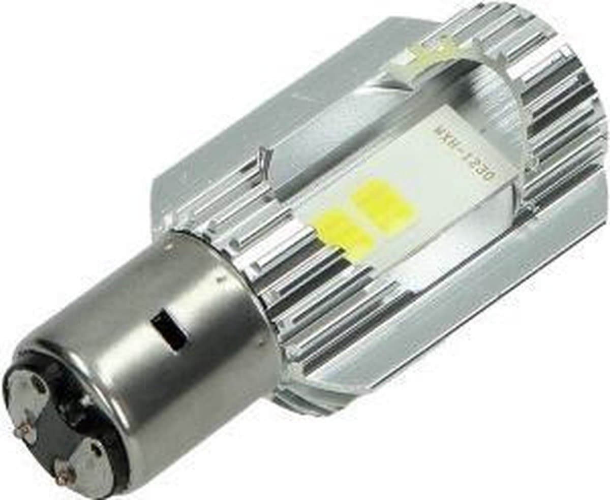 Lamp Led 12volt 2x6 watt BA20D Diversen Scooters Ook voor Piaggio 4t / Vespa 4t